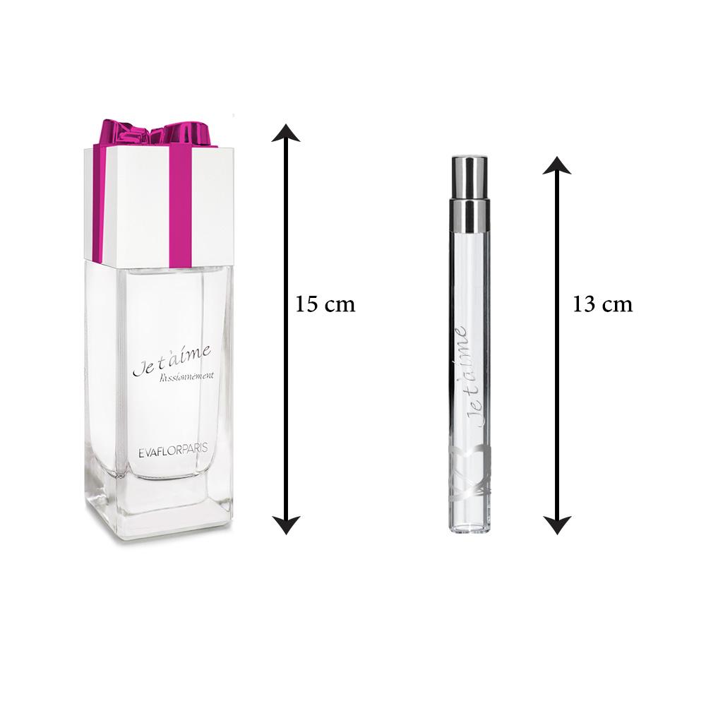 JE T'AIME Pour Elle Coffret Cadeau pour Femme Eau de Parfum 100 ml +  Miniature 10 ml + Vapo de Sac 12 ml • EVAFLORPARIS : : Beauté et  Parfum