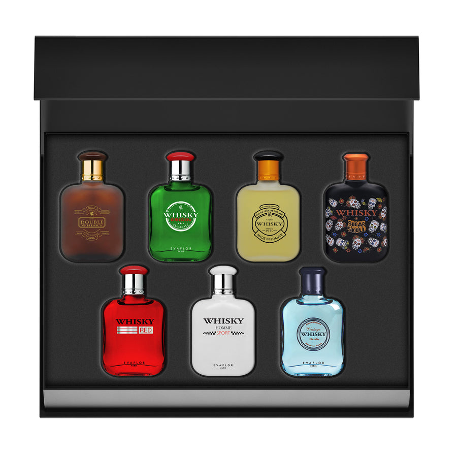 WHISKY Collection de Parfum • Coffret 7 Miniatures 10 ml • Parfums
